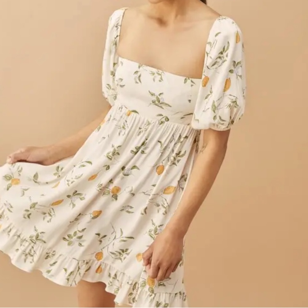 Reformation Bristol Dress in Citron